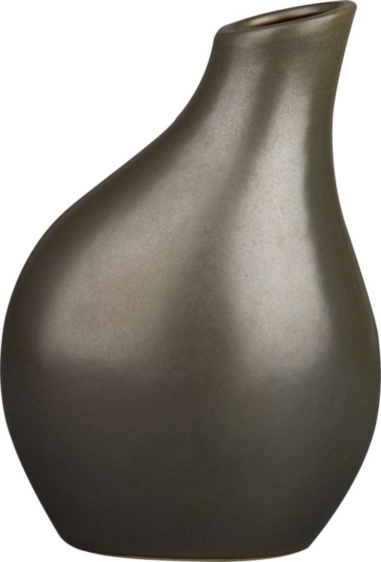 organic brown vase. 6.75"Wx6"Dx10"H