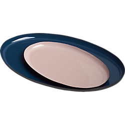 enamel oval trays