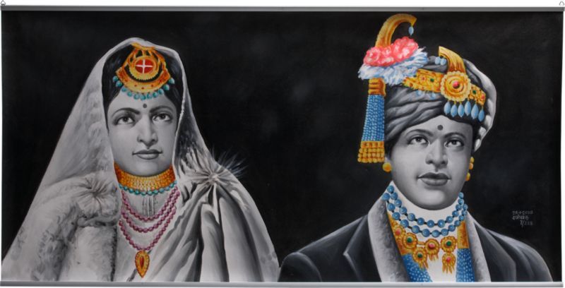 CB2 one of a find<br>palace portrait painting