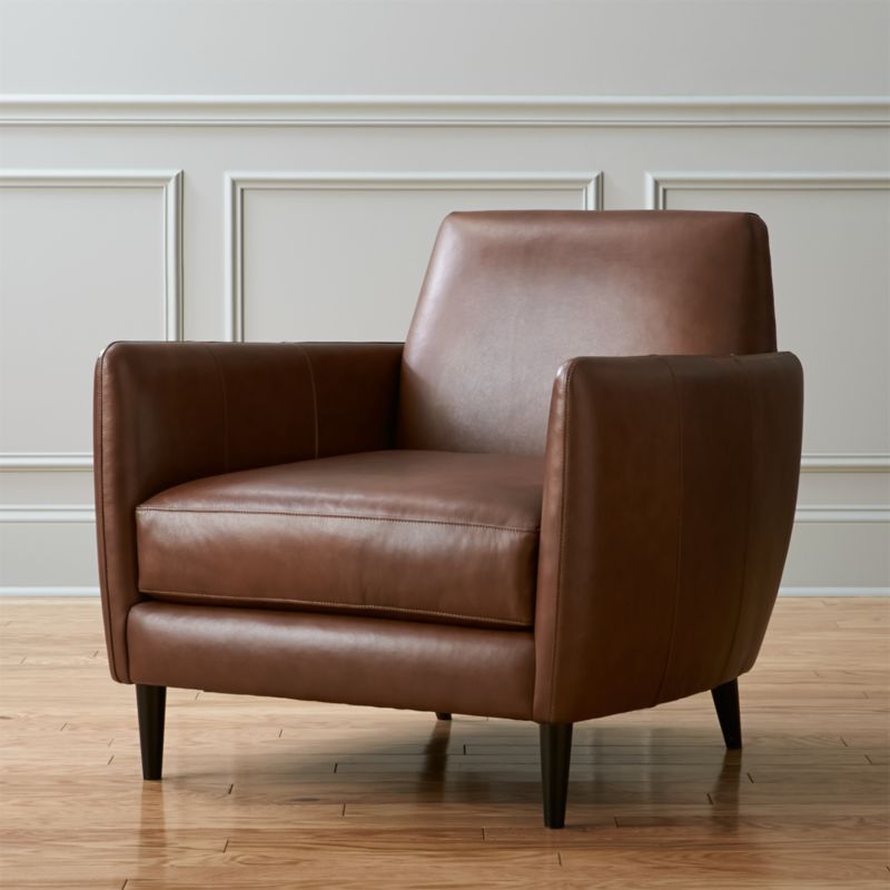 parlour leather chair Saddle CB2