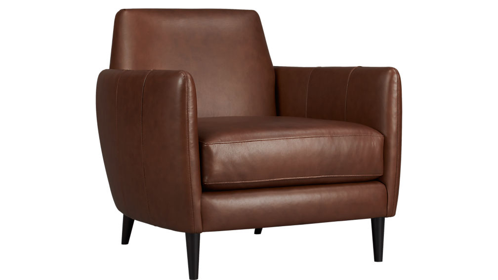 parlour leather chair Saddle CB2