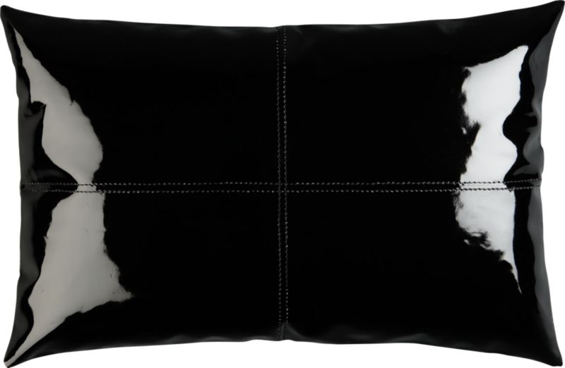 black patent pillow