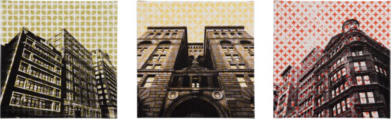 patterned city prints set of three