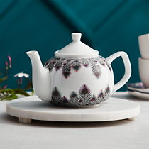 peacock hearts teapot