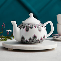 peacock hearts teapot