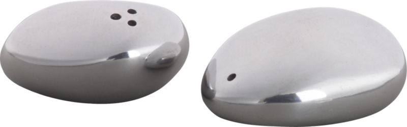 pebble salt and pepper shaker set shopping in CB2 serving pieces from cb2.com