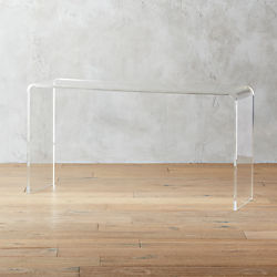 peekaboo 56" acrylic console table
