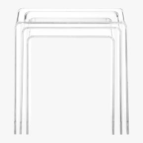 peekaboo clear nesting tables set of 3