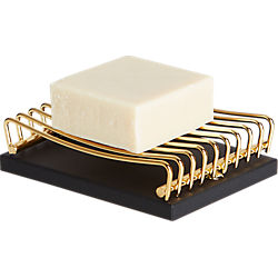perry black and brass soap dish