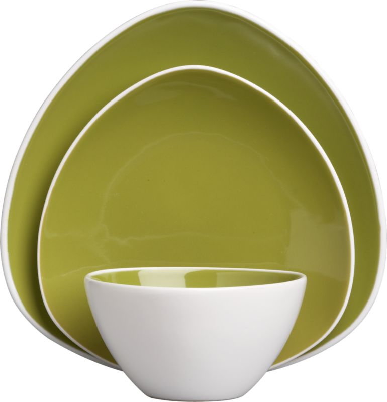 petal green dinnerware