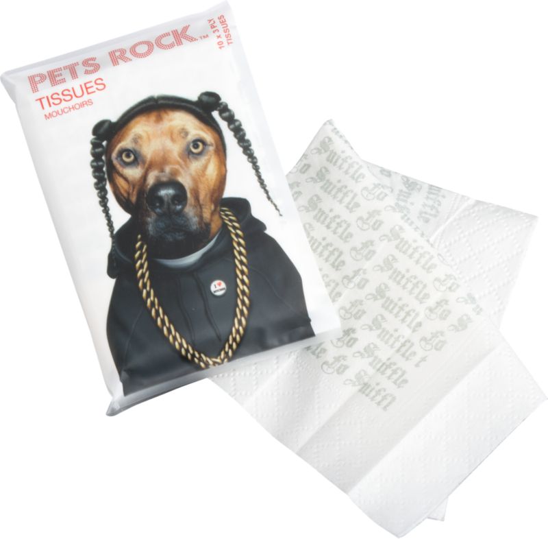 pets rock tissue