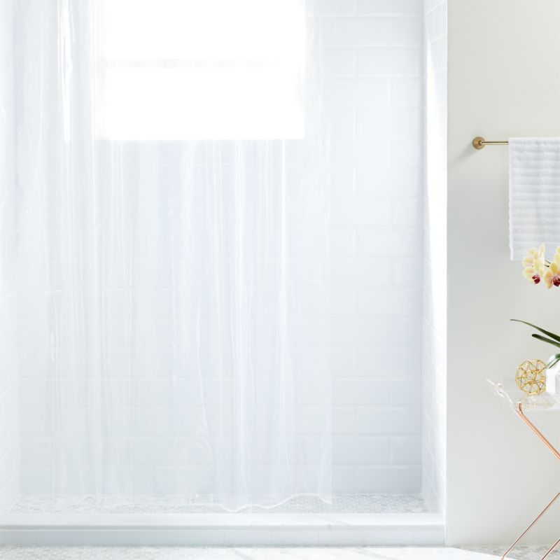 peva clear shower curtain liner CB2