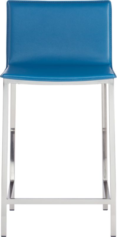 phoenix swoon blue 24" counter stool. overall: 17"Wx19"Dx33.5"Hseat: 24"H