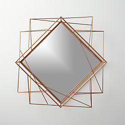 piazza wire 22.5"x22.5" wall mirror