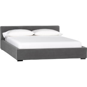 plush grey king bed