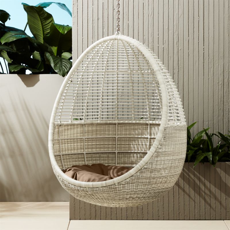 pod hanging chair with cushion | CB2