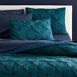 prisma blue-green bed linens