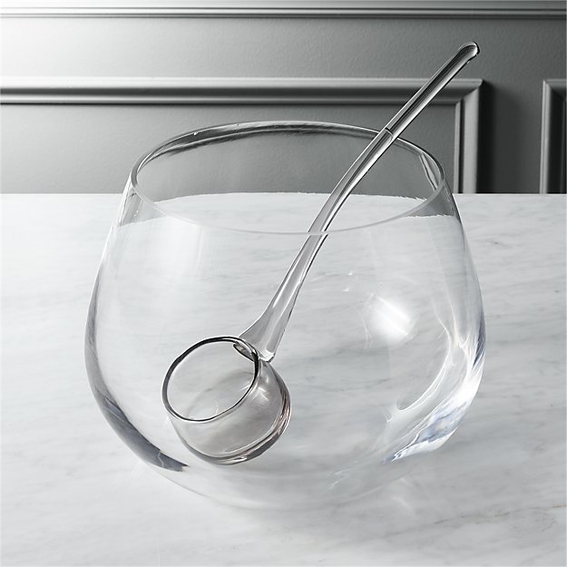 punch bowl with ladle CB2