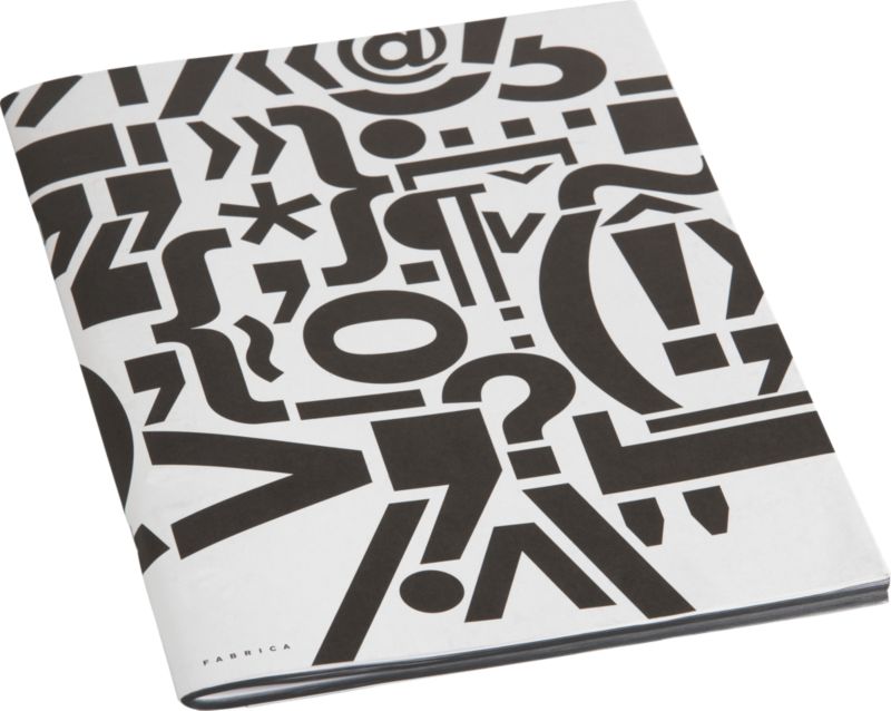 large black punctuation journal