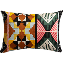 raina embroidered 18"x12" pillow