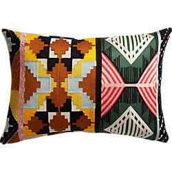 raina embroidered 18"x12" pillow