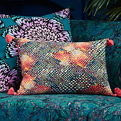 rainbow snake 18"x12" pillow