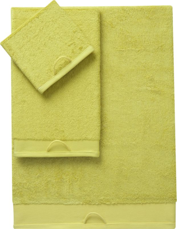 rayon bamboo chartreuse bath towels
