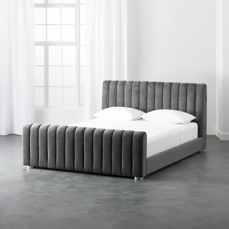 reign velvet bed CB2