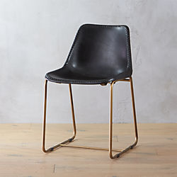 roadhouse black leather chair