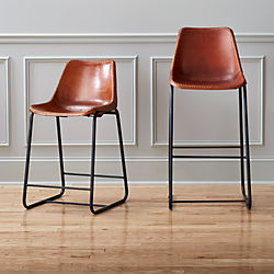 roadhouse leather bar stools
