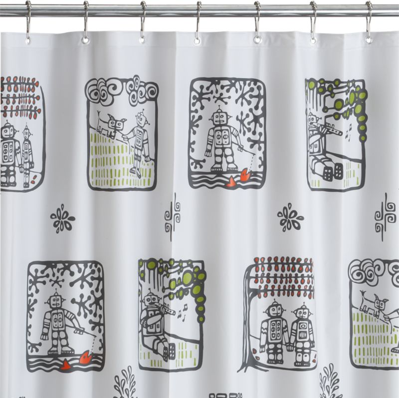 robot toile shower curtain