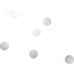 silver round mirror garland