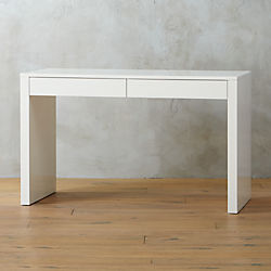 runway white desk
