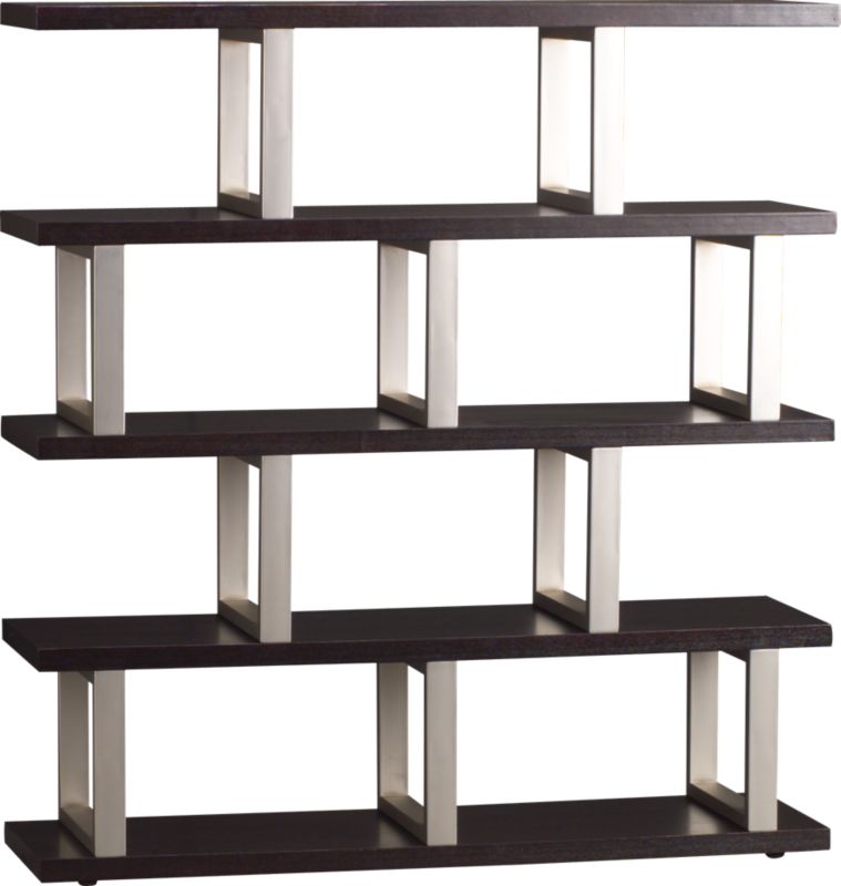 scaffold five-shelf bookcase shopping in CB2 storage from cb2.com