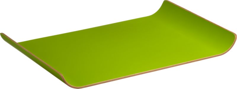 scroll green tray