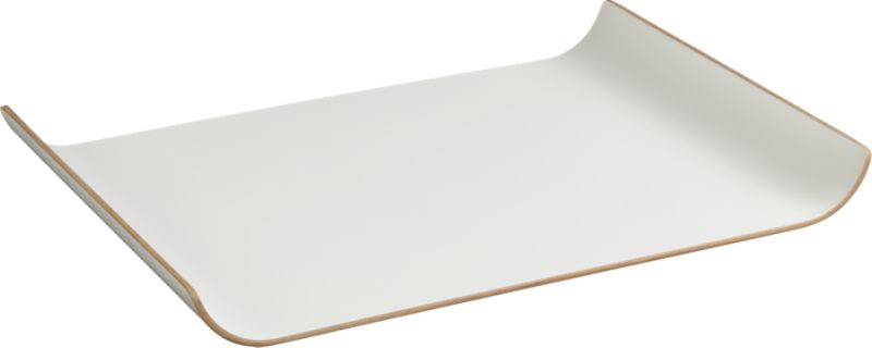 scroll white tray