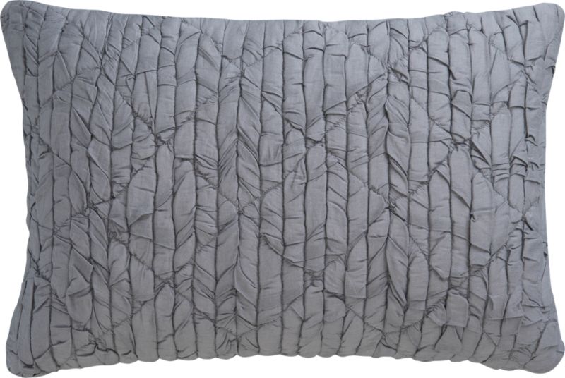 scrunch grey 18"x12" pillow