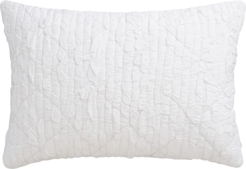 scrunch white 18"x12" pillow