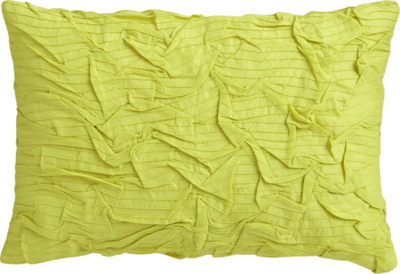 scrunchy chartreuse 18"x12" pillow