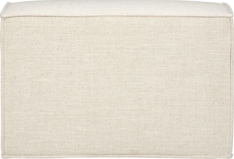 seem eggshell ottoman