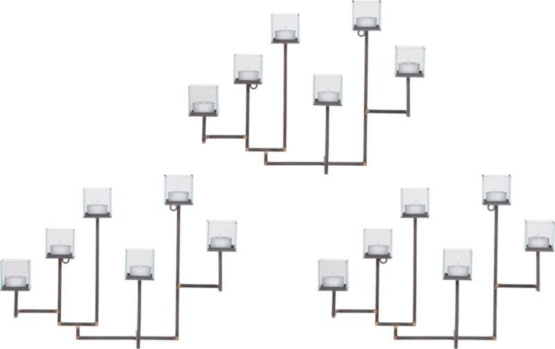 seis multi-level candleholder set of three