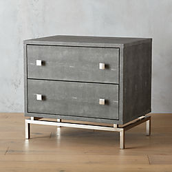 shagreen embossed nightstand