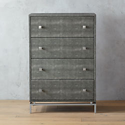 shagreen embossed tall chest