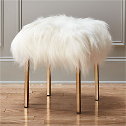 sheepskin stool