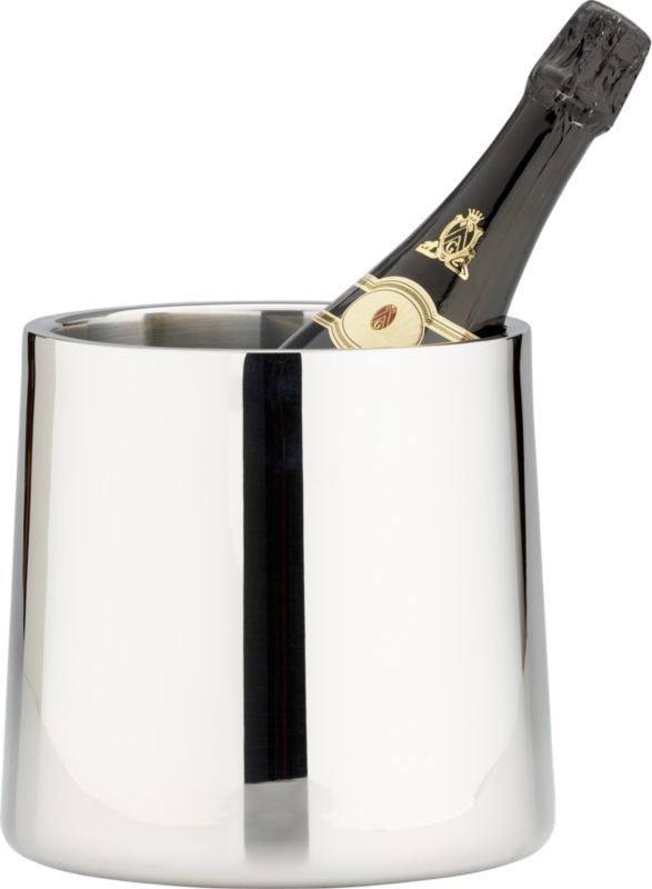 stainless steel shiny champagne-wine bucket