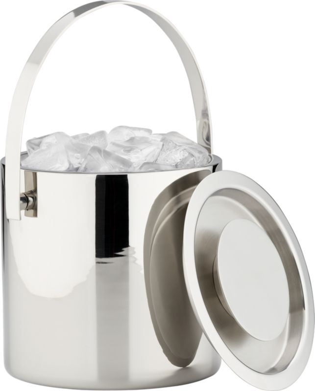 stainless steel shiny ice bucket
