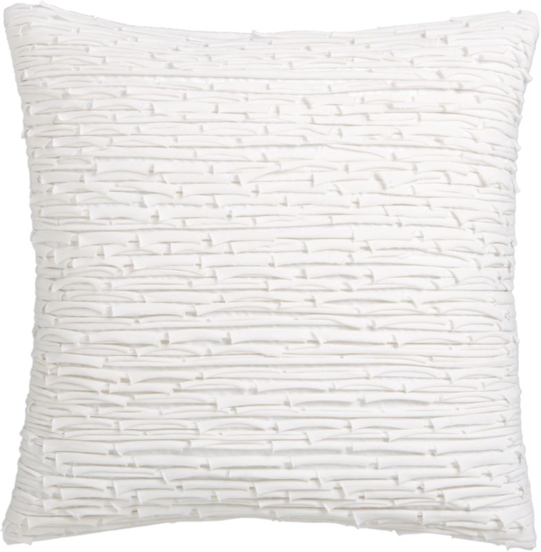 shred white 18" pillow