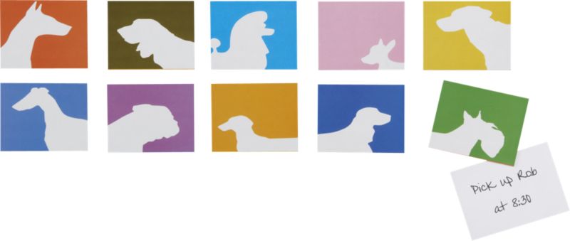 silhouette dog magnets
