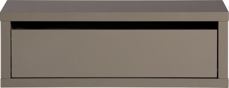 slice grey wall mounted storage shelf. 23.75"Wx11.5"Dx8"H