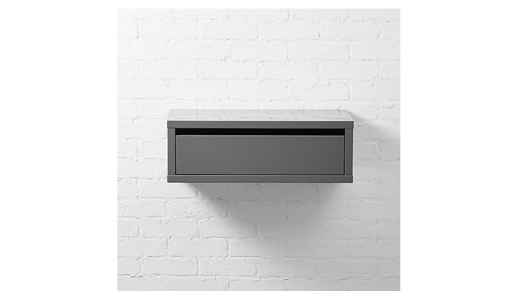 slice grey wall mounted storage shelf CB2